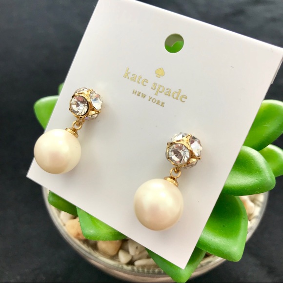 Kate Spade Gold Pearl Drop Lady Marmalade Earrings - Picture 5 of 6